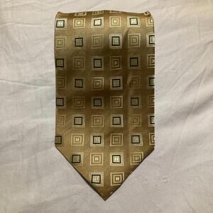 NWOT Alexander Julian Colours Gold Square Tie 100% Silk